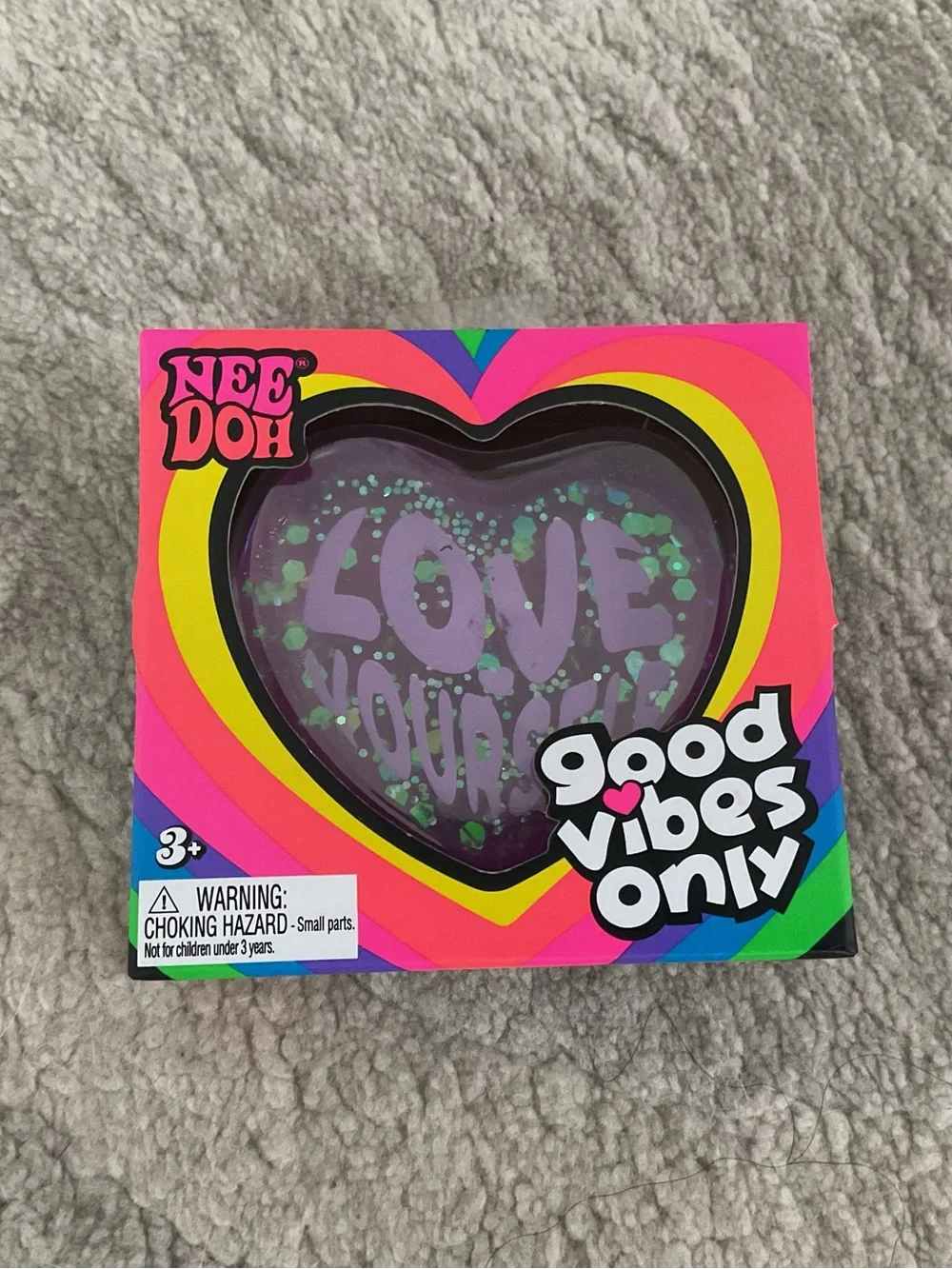 Schylling needoh Good Vibes Only Heart Stress Ball - Purple